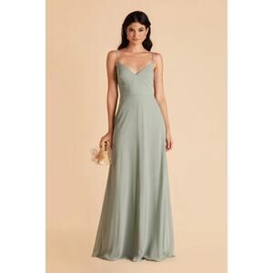 1201 NWT Birdy Grey Devin Crepe Convertible Bridesmaid Dress Sage Size Medium